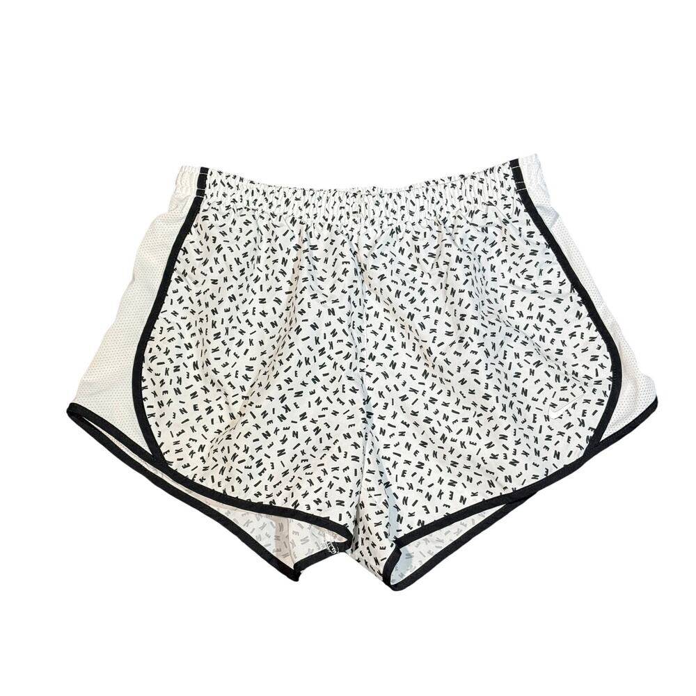 Nike Shorts XS Womens White Black Printed Running Athletic No Liner Lightweight